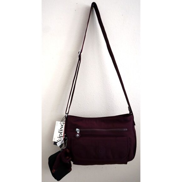 Kipling KIB7V9-1EJ Women's O/S Dark Plum/Black Syro Set Crossbody Bag - Picture 15 of 16